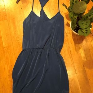 Blue Silk Dress
